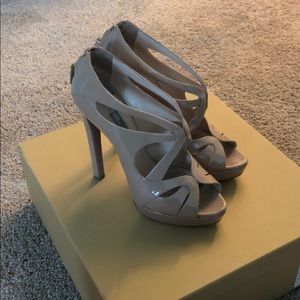 Tan Prada heels